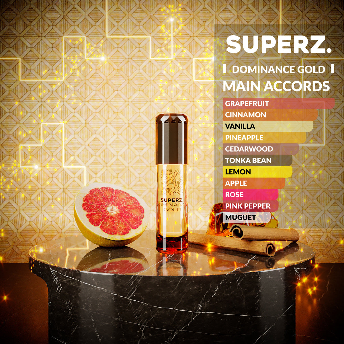 Dominance Gold - 6 ml Exkluzívny 100% parfumový olej - Pre mužov