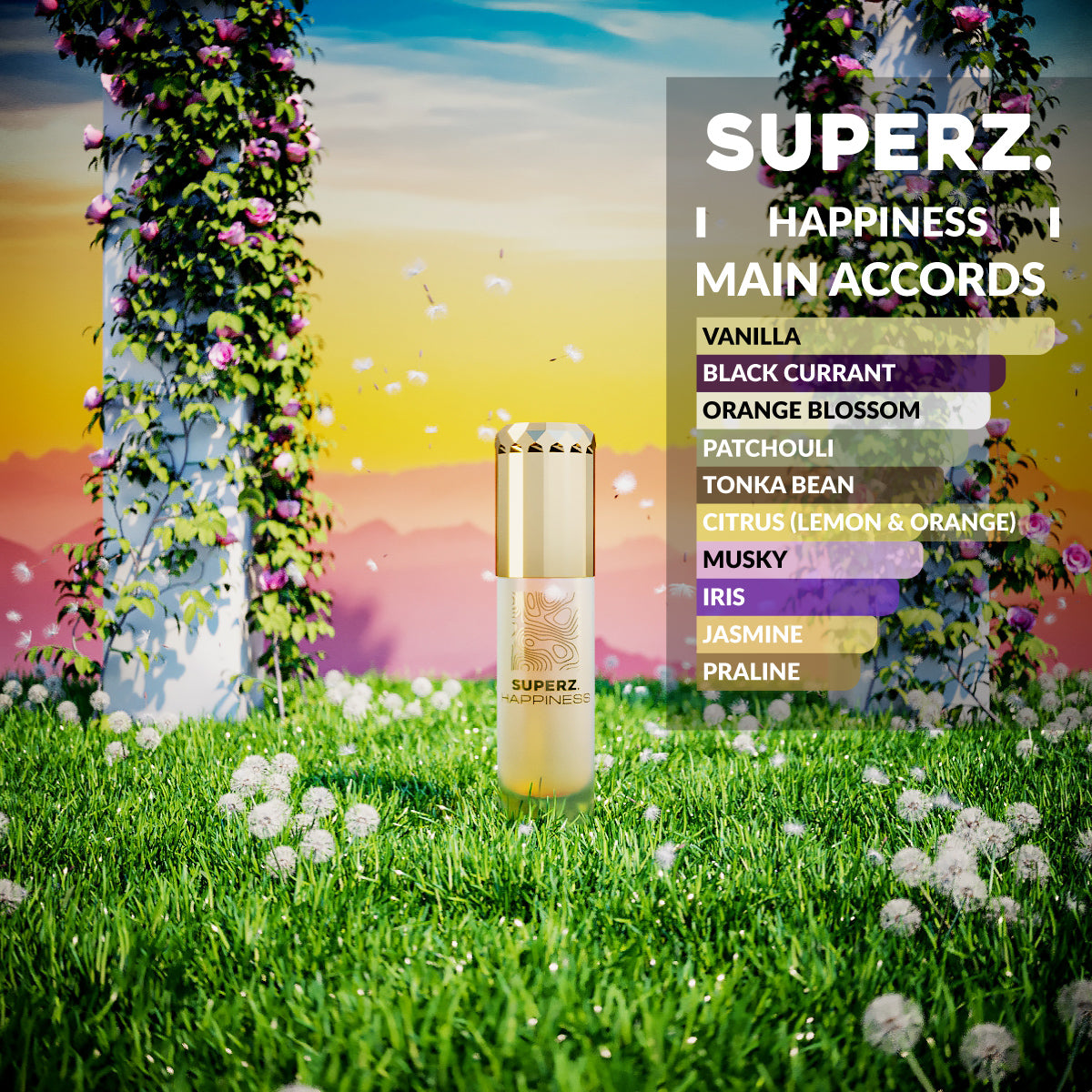 Happiness - 6 ml Exkluzívny 100% parfumový olej - Pre ženy