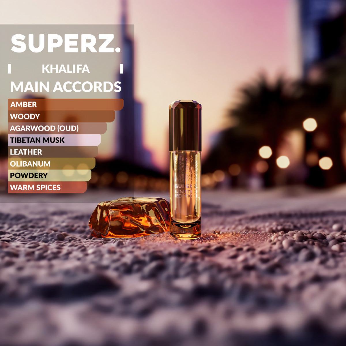 Khalifa - Huile de parfum exclusive 100 % 6 ml - Homme
