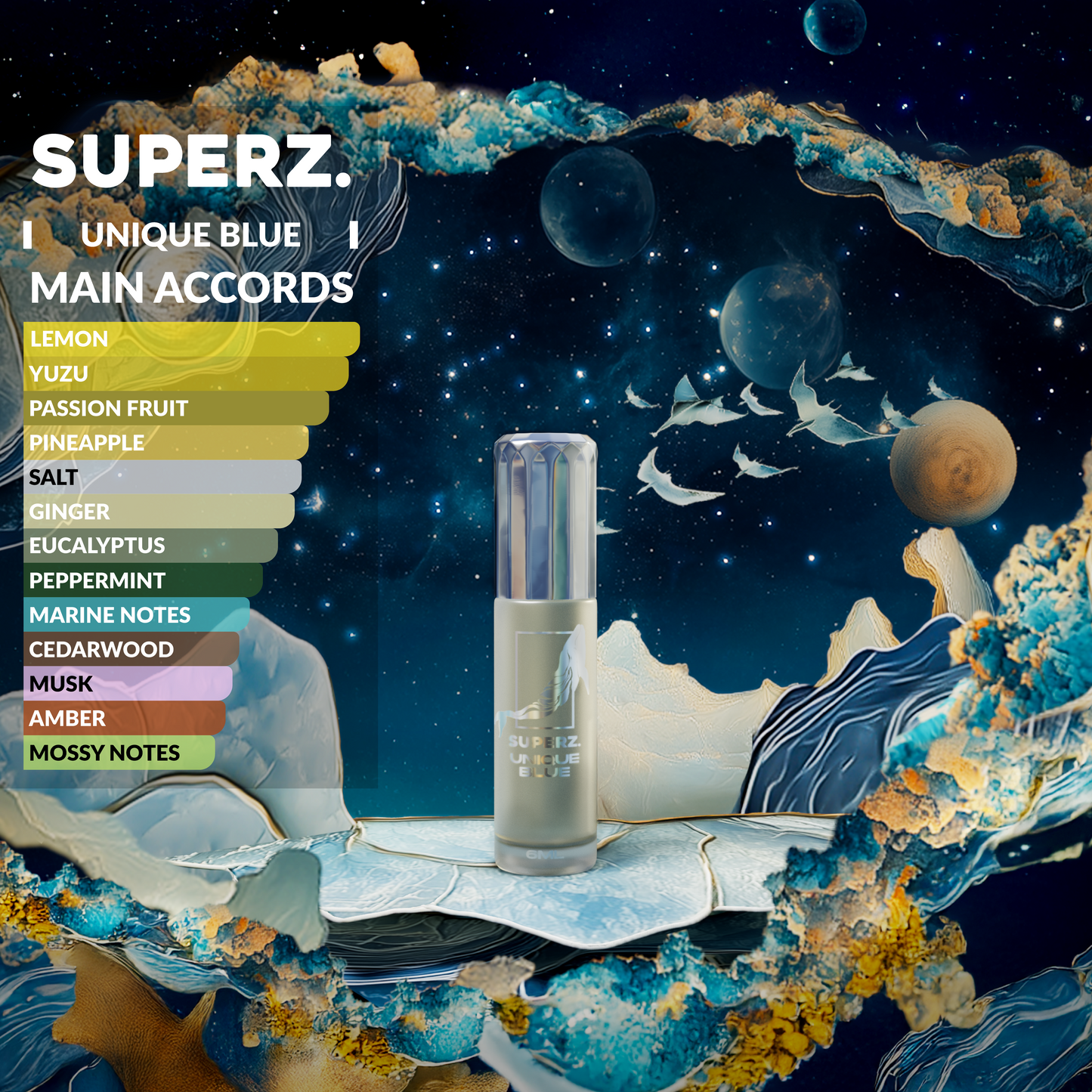 Unique Blue - 6 ml Exclusive 100% Perfume oil - Unisex