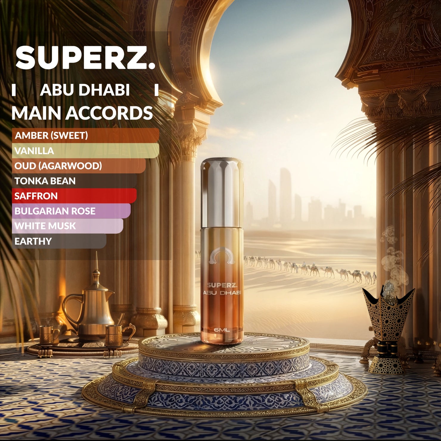 Abu Dhabi - 6 ml Exclusive 100% Perfume oil - Unisex - New box design