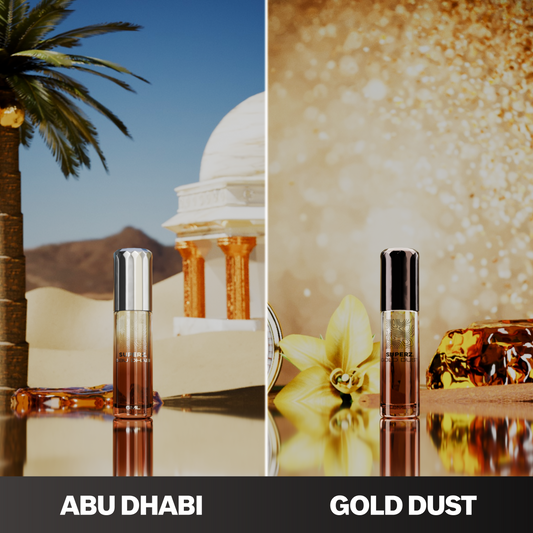 Abu Dhabi & Gold Dust - 2x6 ml Exclusive 100% Perfume oil - Man/Unisex