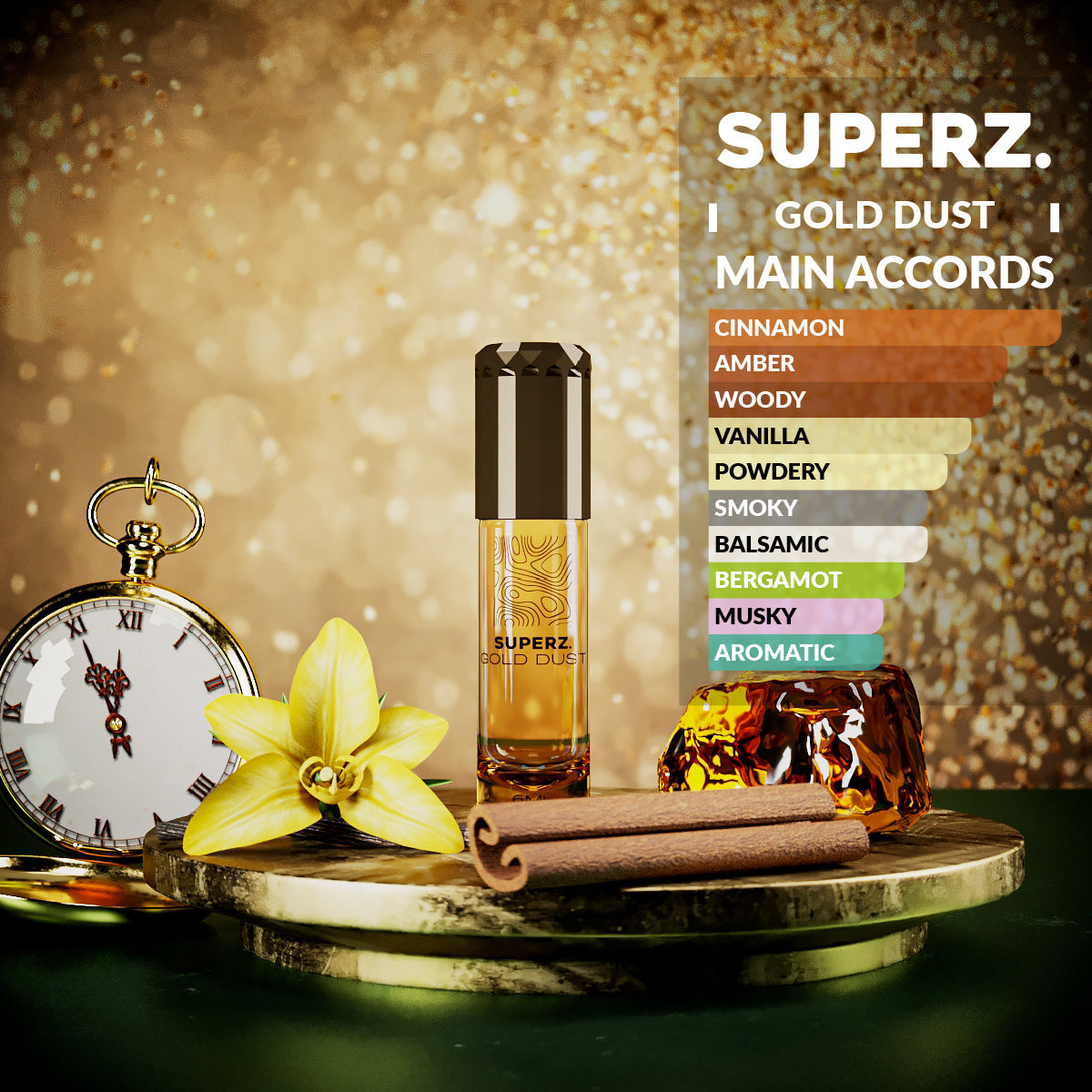 Gold Dust - Huile de Parfum Exclusive 100% 6 ml - Homme