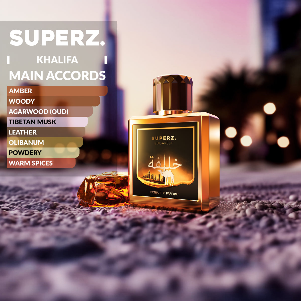 Khalifa - 50 ml Extrait De Parfum - Homme avec un nouveau design de boîte