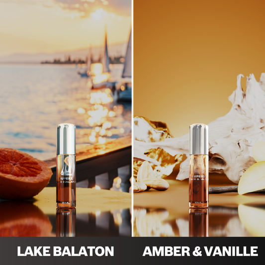 Lake Balaton & Amber&Vanille - 2x6 ml Exclusive 100% Perfume oil - Unisex