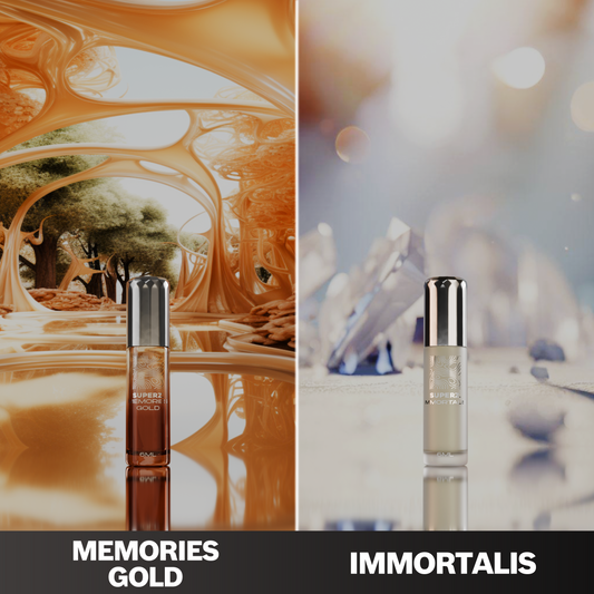 Memories Gold & Immortalis - 2x6 ml Exclusive 100% Perfume oil - Unisex