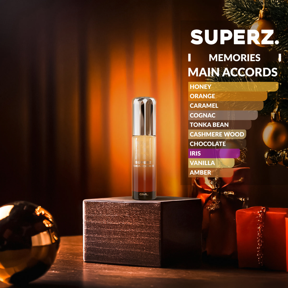 Memories - Huile parfumée exclusive 100 % 6 ml - Unisexe