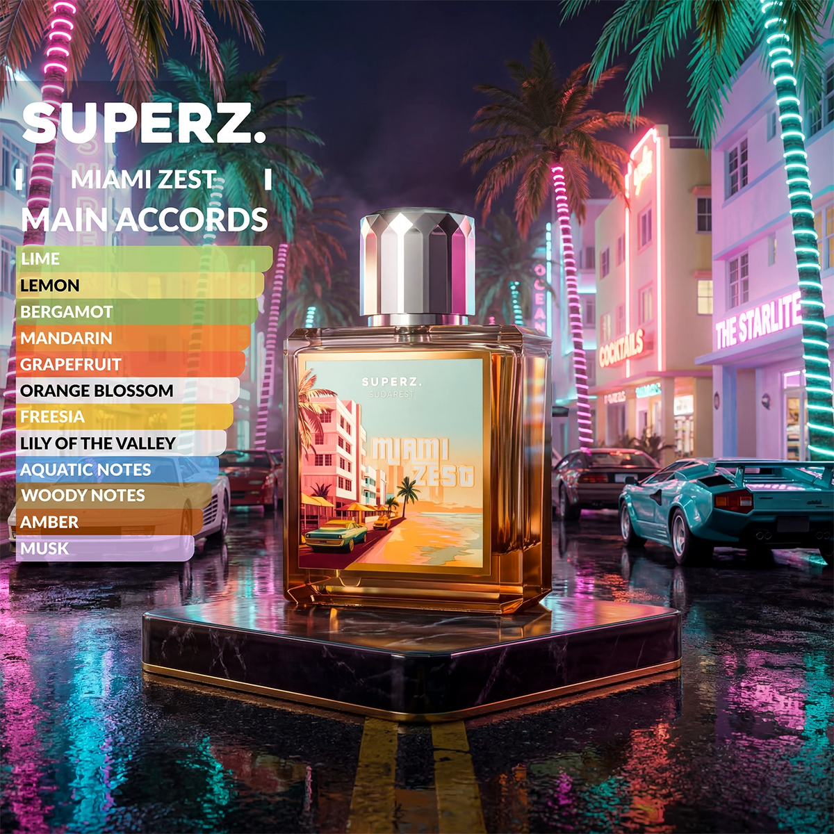 Miami Zest - VIP - 50 ml Extrait de Parfum - Unisexe