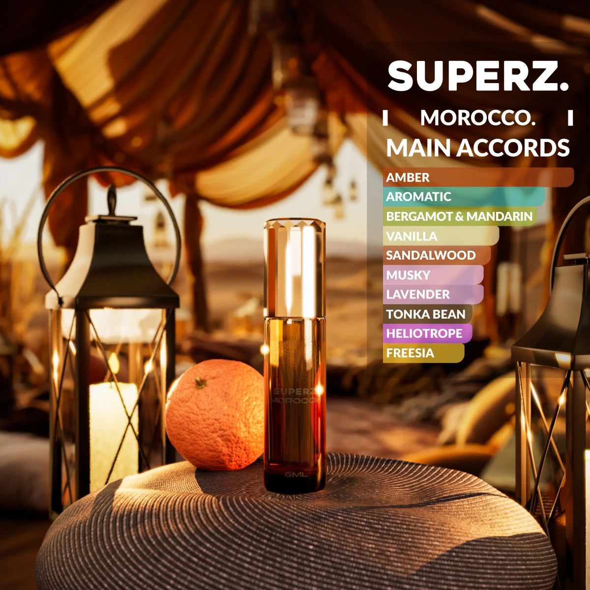 Morocco - 6 ml exklusives 100% Parfümöl - Unisex - im neuen Design!