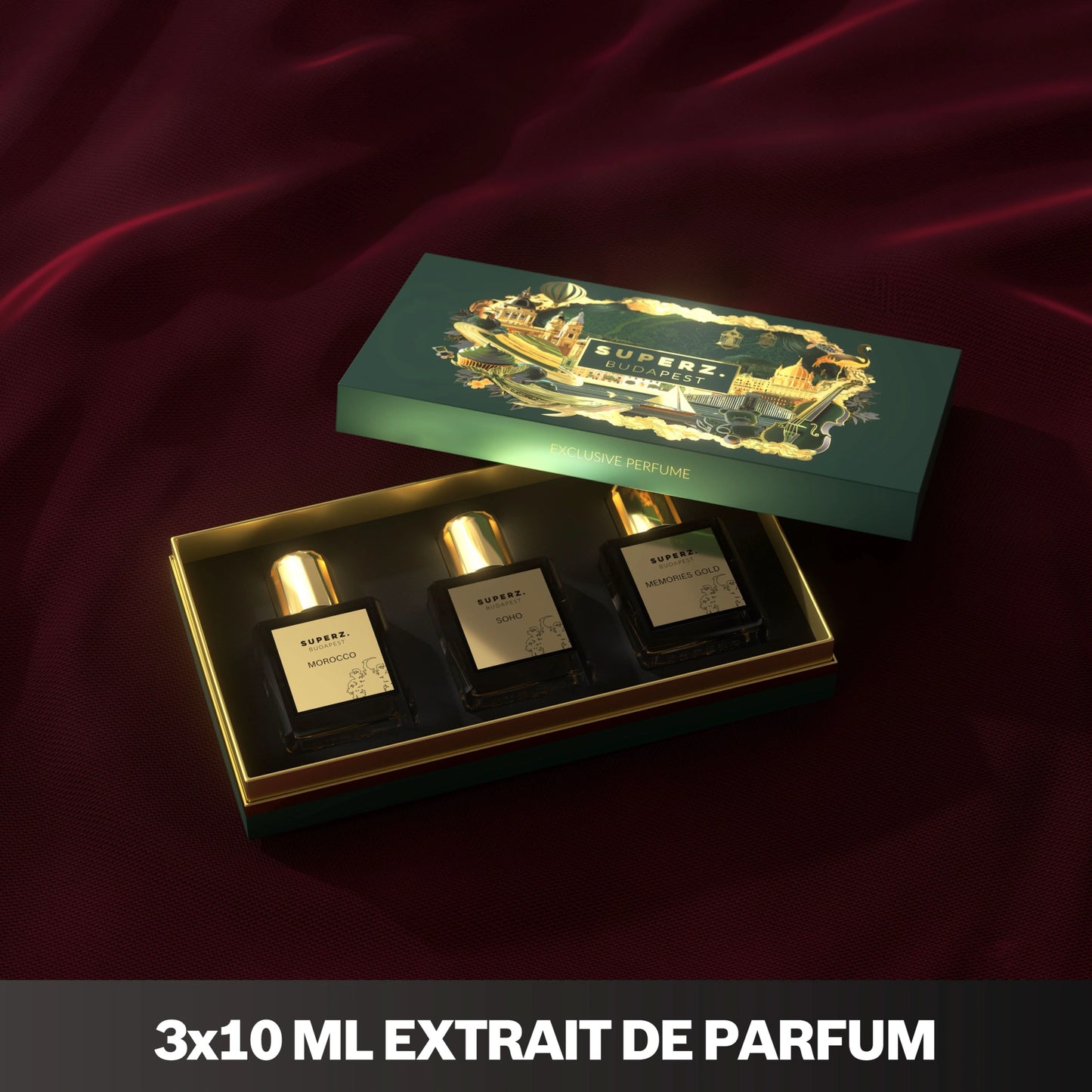 3x10 ml - Bestsellers of Worldwide - Morocco & Soho & Memories Gold - Unisex