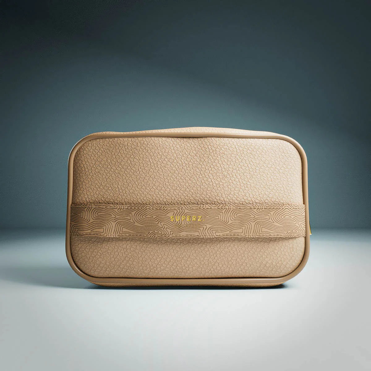 Trousse de toilette en cuir vegan de qualité supérieure - beige