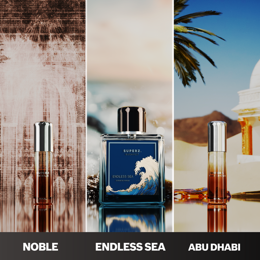 Crown of the Desert & Ocean - Endless Sea 50ml & Abu Dhabi 6ml & Noble 6ml - Pre mužov/Unisex