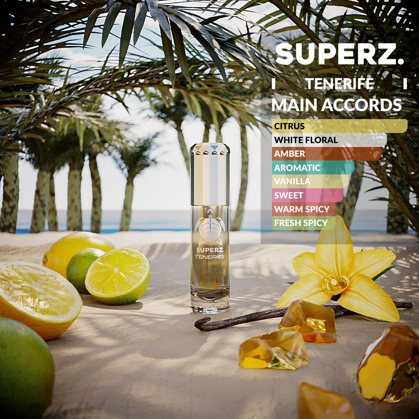 Tenerife - 6 ml Exkluzívny 100% parfumový olej - Unisex - V novom balení!