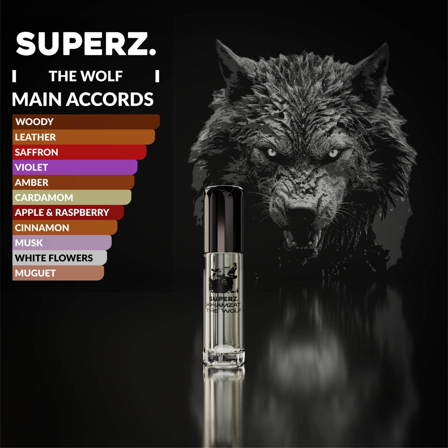 Khamzat-The Wolf - 6 ml exklusives 100% Parfümöl - Unisex