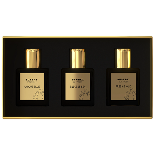 3x10 ml - Výber Sviežich Vôní - Unique Blue & Endless sea & Fresh & Oud - Unisex/Pre mužov
