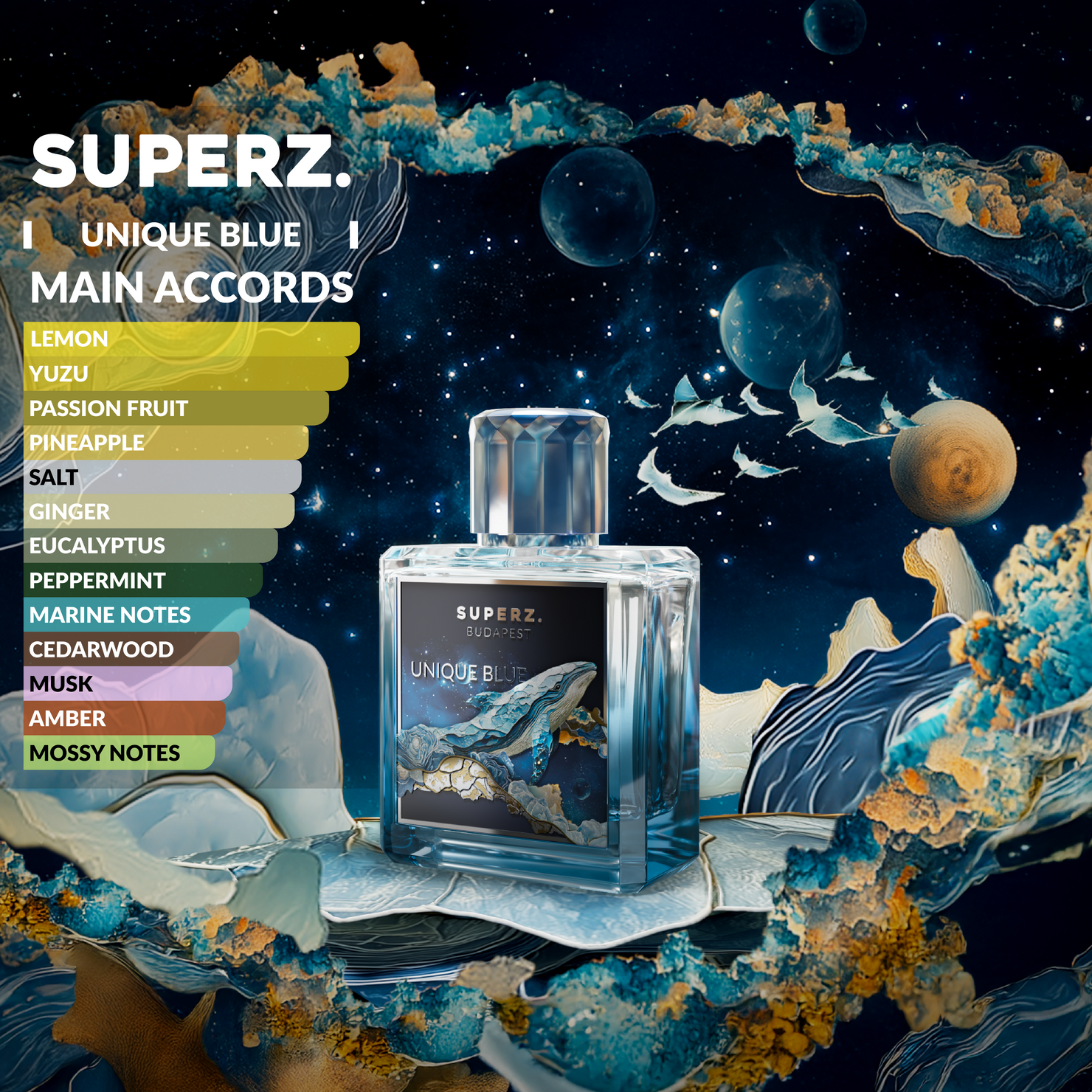 Unique Blue - 50 ml Extrait De Parfum - Unisexe